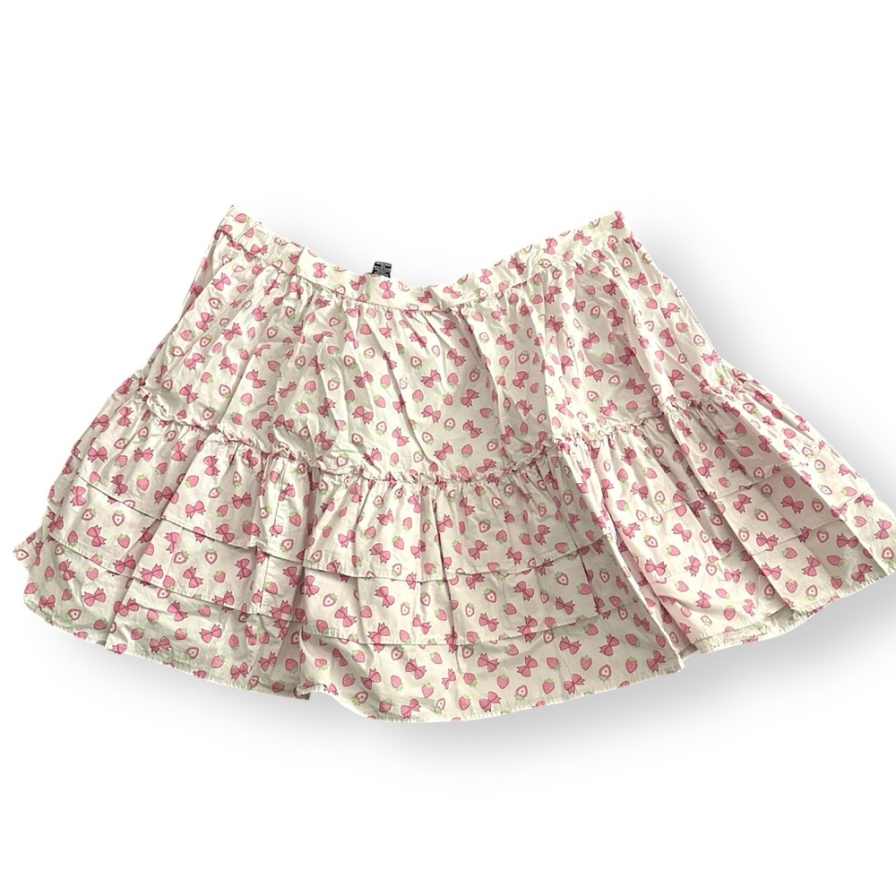 Hot Topic Strawberry & Bows Petticoat Skirt